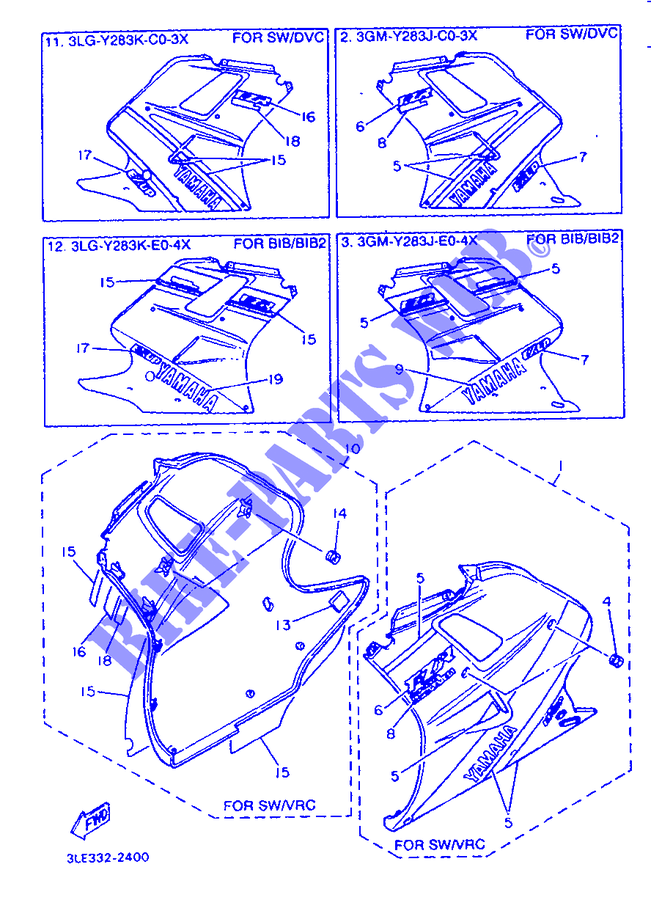 COVER 2 для Yamaha FZR 1992