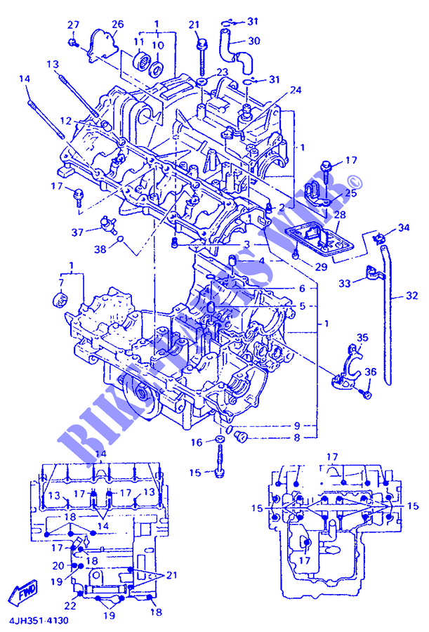 CRANKCASE для Yamaha FZR 1994