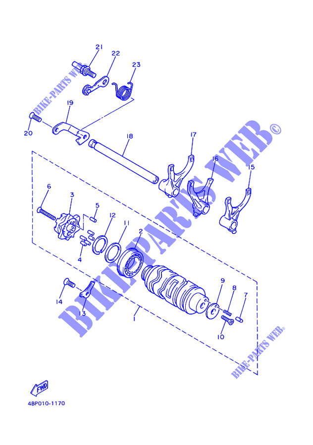 GEAR SHIFT SELECTOR DRUM / FORKS для Yamaha XJS DIVERSION 1997