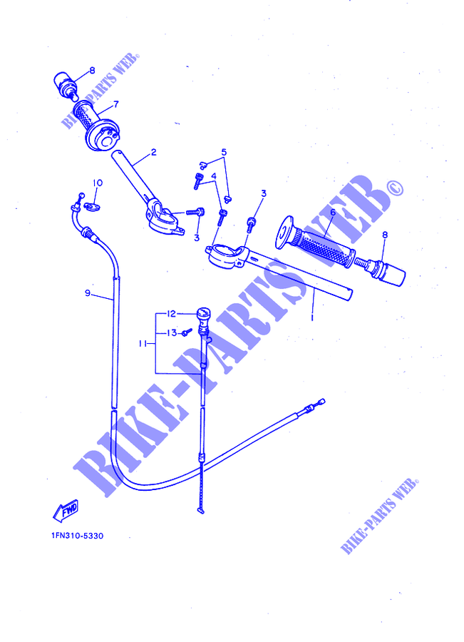 HANDLEBAR & CABLES для Yamaha FZ 1987