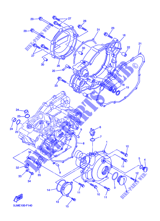 COVER   ENGINE 1 для Yamaha WRF 2009