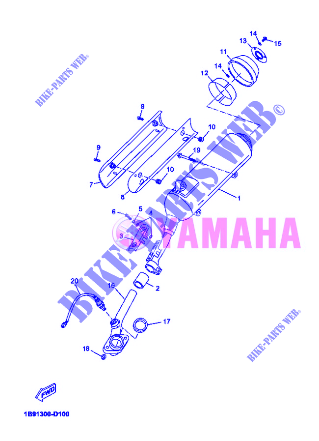 EXHAUST для Yamaha XMAX 2012