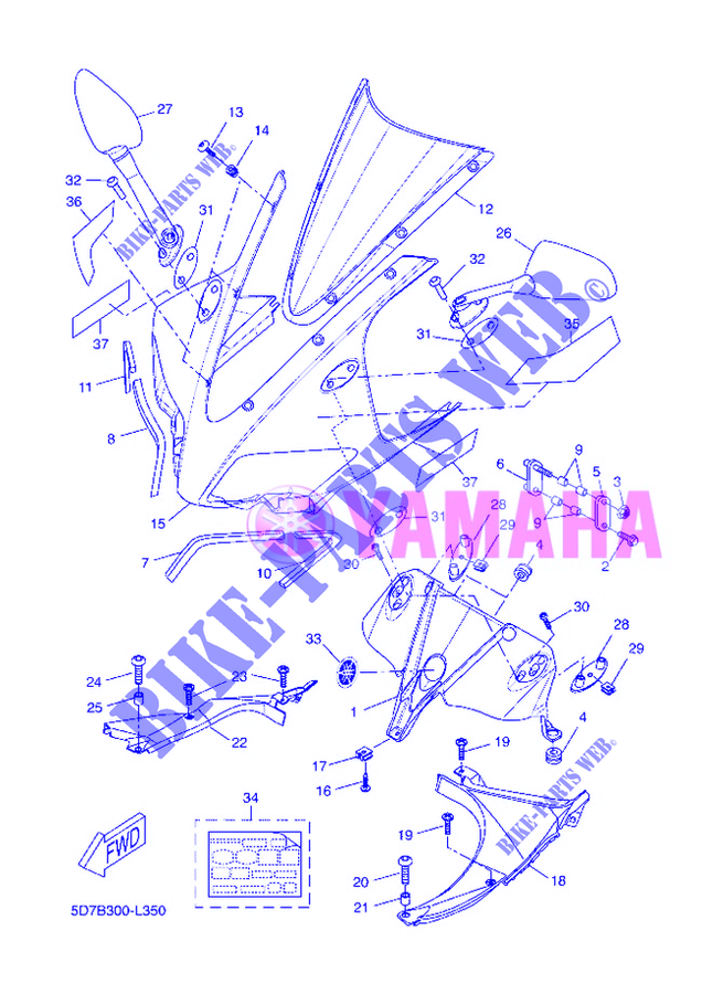 COVER 2 для Yamaha R125 2012