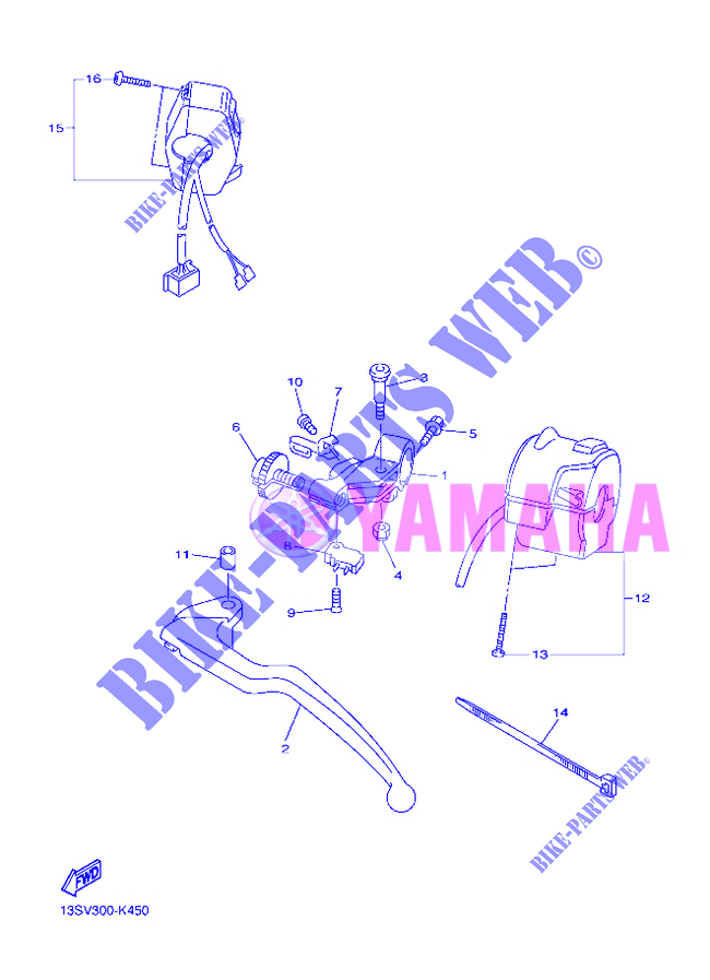 SWITCH / LEVER для Yamaha R6 2012
