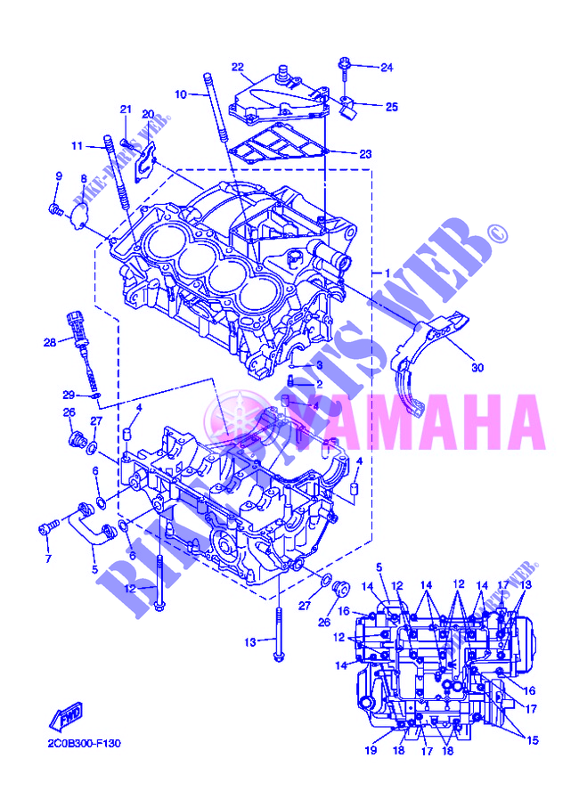 CRANKCASE для Yamaha R6 2012