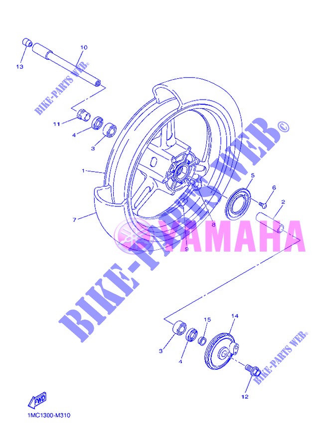 FRONT WHEEL для Yamaha FJR AS ABS 2013