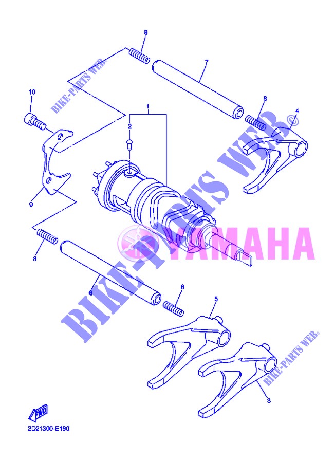 GEAR SHIFT SELECTOR DRUM / FORKS для Yamaha FJR AS ABS 2013