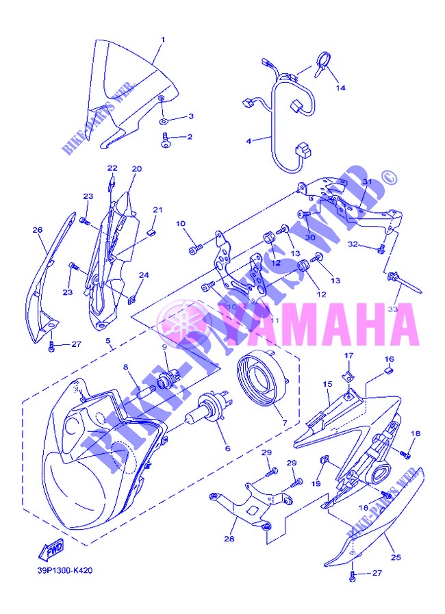 HEADLIGHT для Yamaha FZ8 ABS 2013