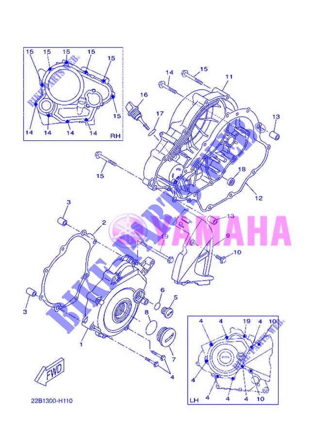 COVER   ENGINE 1 для Yamaha WR-R 2013