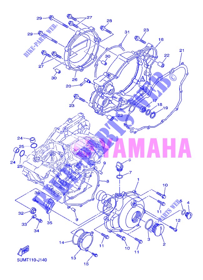 COVER   ENGINE 1 для Yamaha WRF 2013