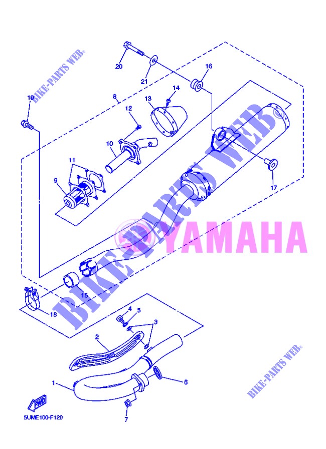 EXHAUST для Yamaha WRF 2013