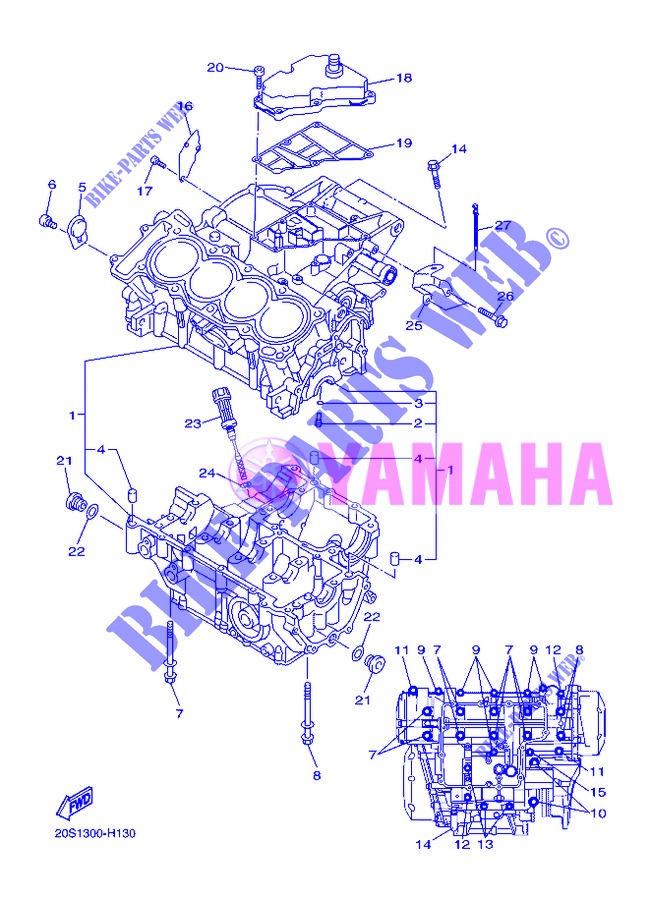 CRANKCASE для Yamaha XJ6 2013
