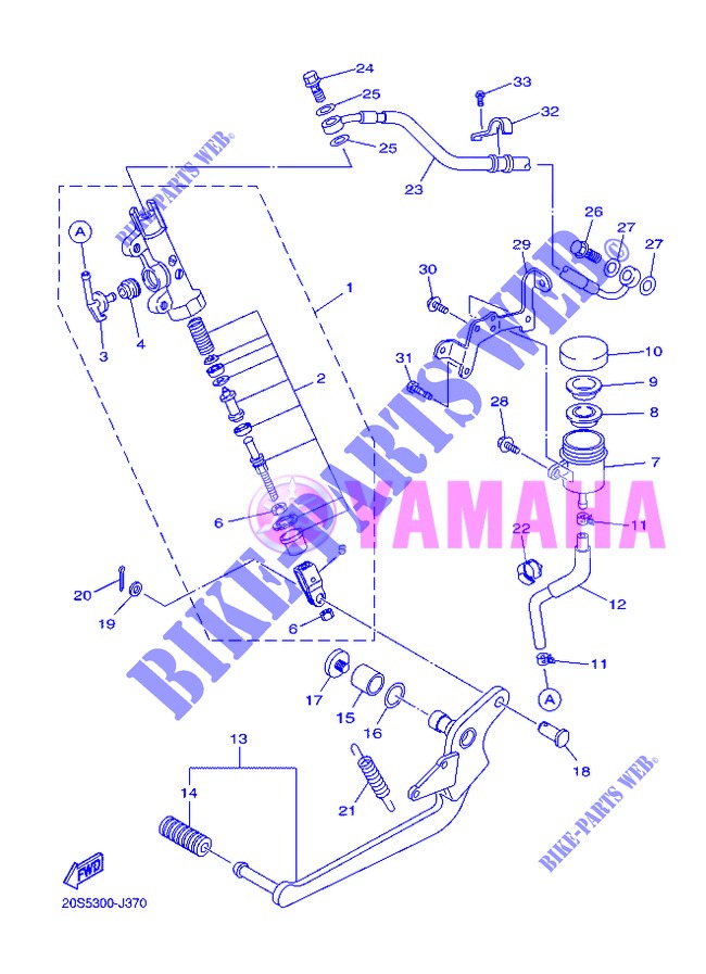 REAR BRAKE MASTER CYLINDER для Yamaha XJ6 2013