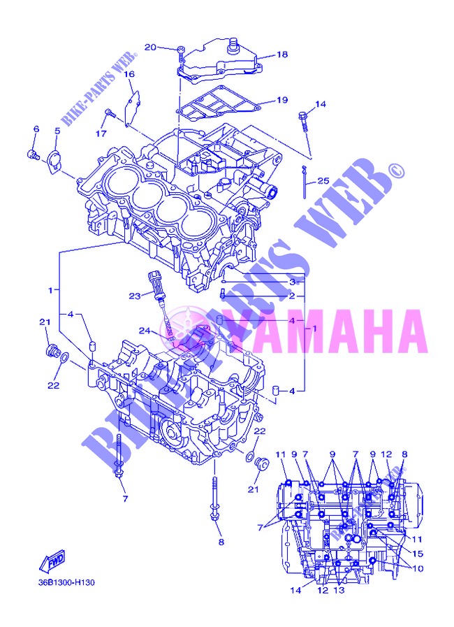 CRANKCASE для Yamaha XJ6 ABS 2013