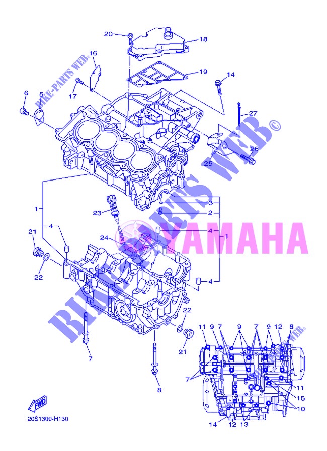 CRANKCASE для Yamaha XJ6 2013
