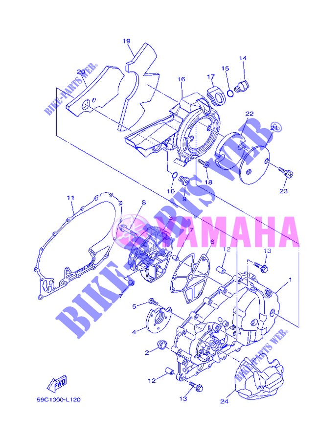 COVER   ENGINE 1 для Yamaha TMAX 2013