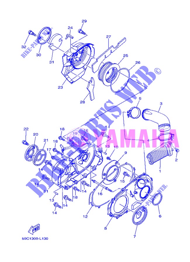 COVER   ENGINE 2 для Yamaha TMAX 2013