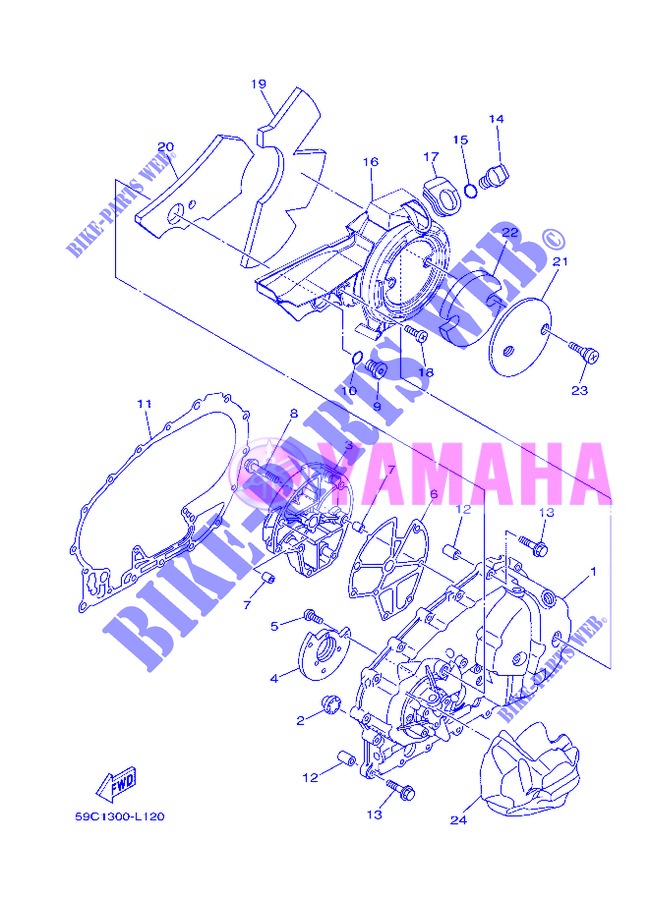 COVER   ENGINE 1 для Yamaha TMAX ABS 2013