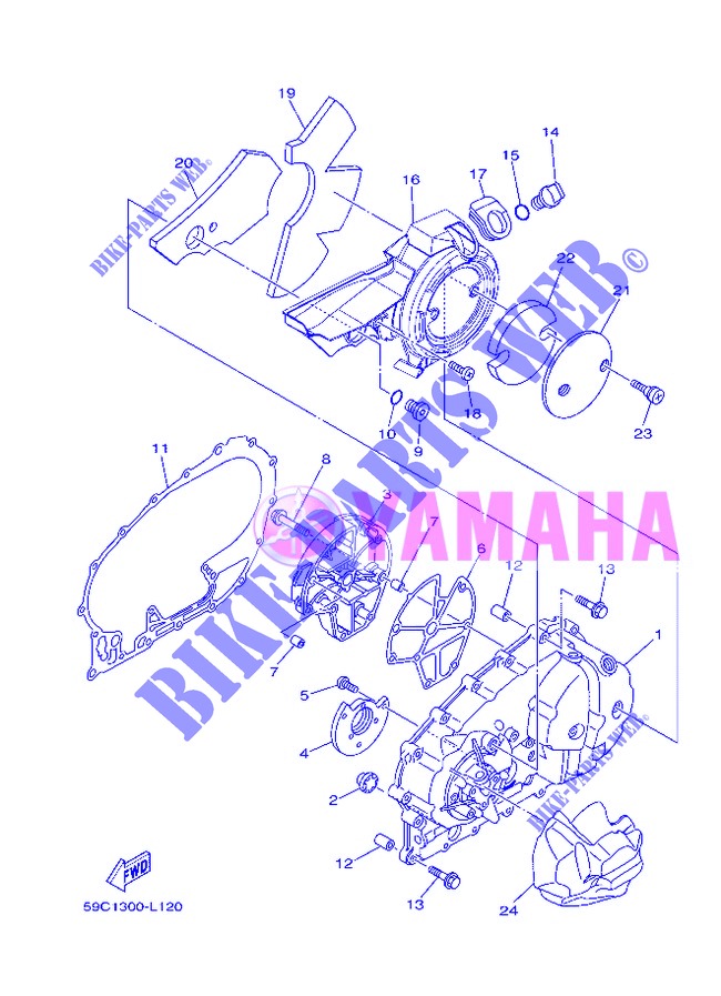 COVER   ENGINE 1 для Yamaha TMAX ABS 2013