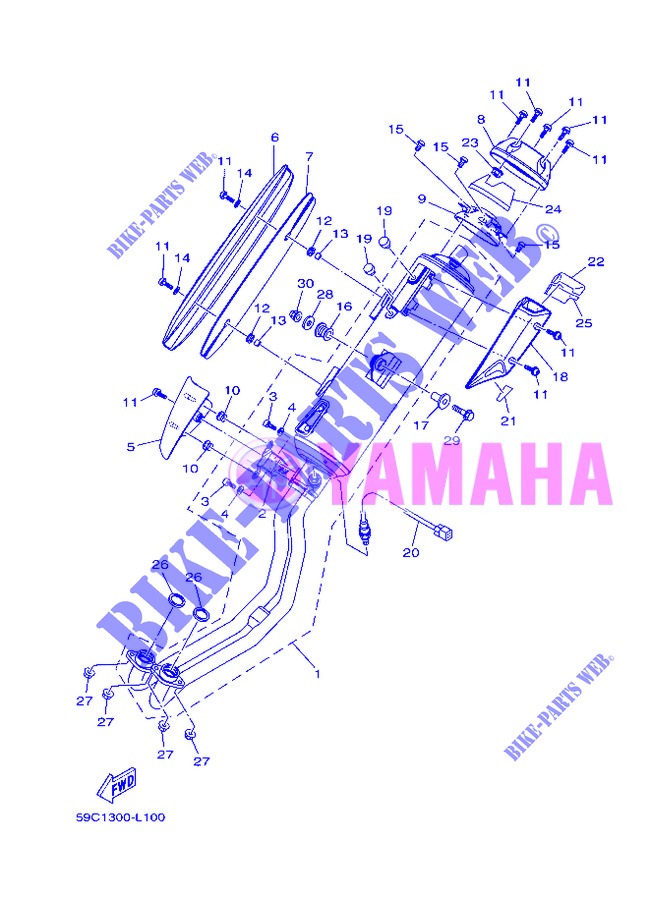 EXHAUST для Yamaha TMAX ABS 2013