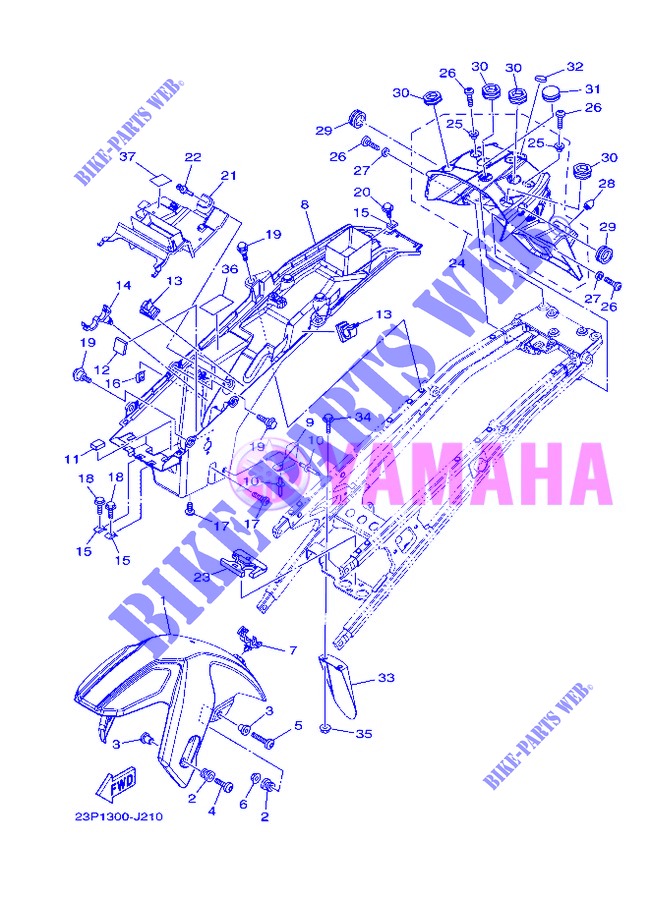 FENDER для Yamaha XTZ SUPER TENERE 2013