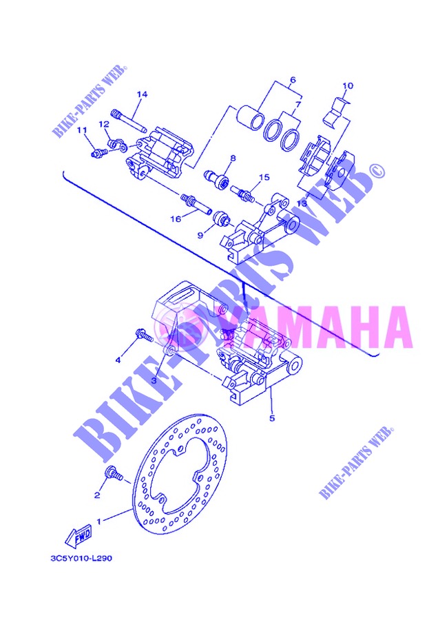 REAR BRAKE CALIPER для Yamaha XT 2013