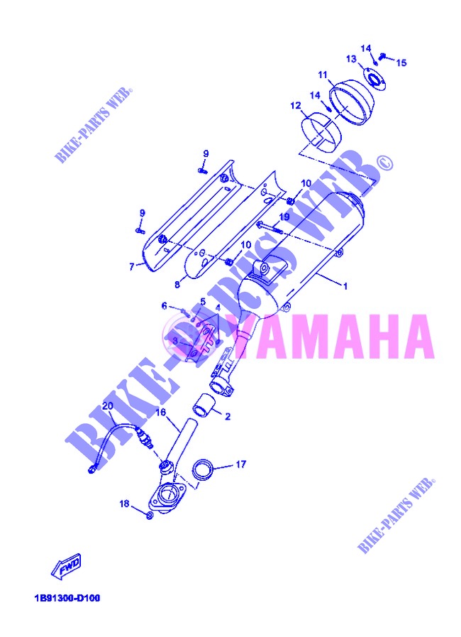 EXHAUST для Yamaha XMAX ABS 2013