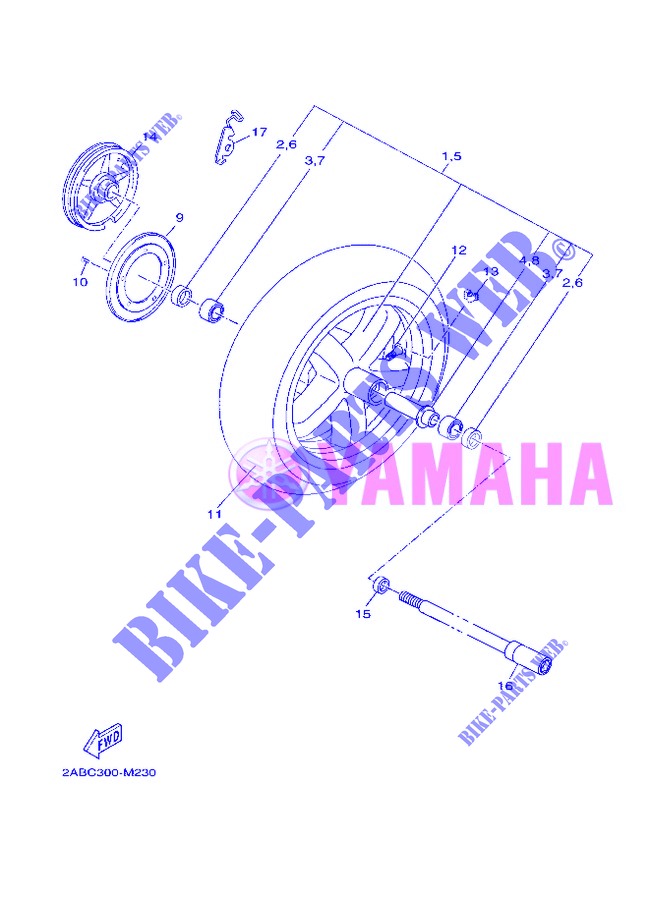 FRONT WHEEL для Yamaha XMAX ABS 2013