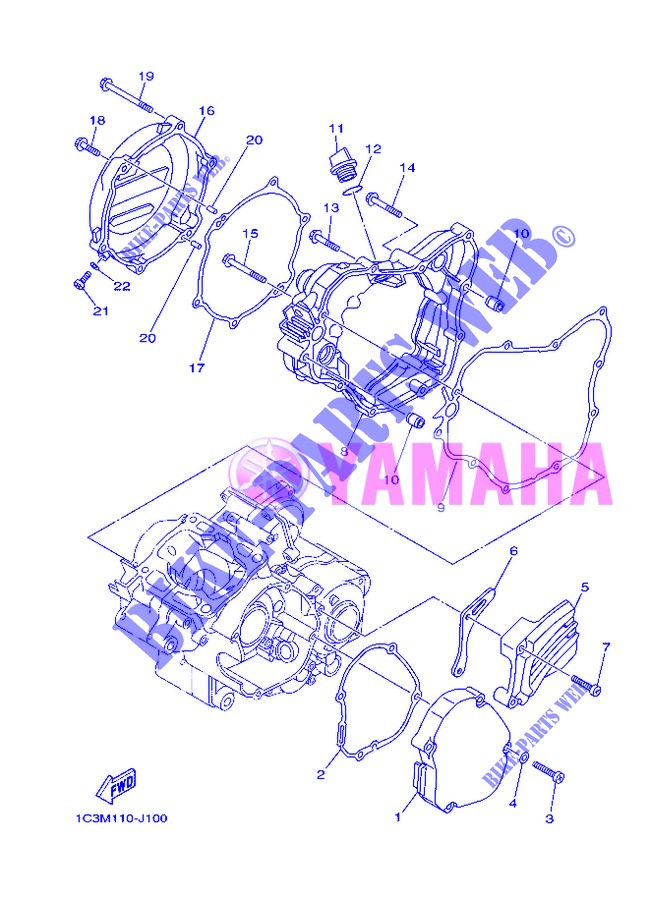 COVER   ENGINE 1 для Yamaha YZ 2013