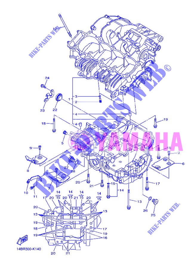 CRANKCASE для Yamaha R1 2013