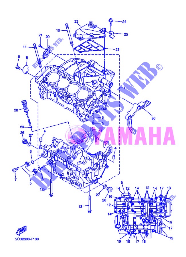 CRANKCASE для Yamaha R6 2013