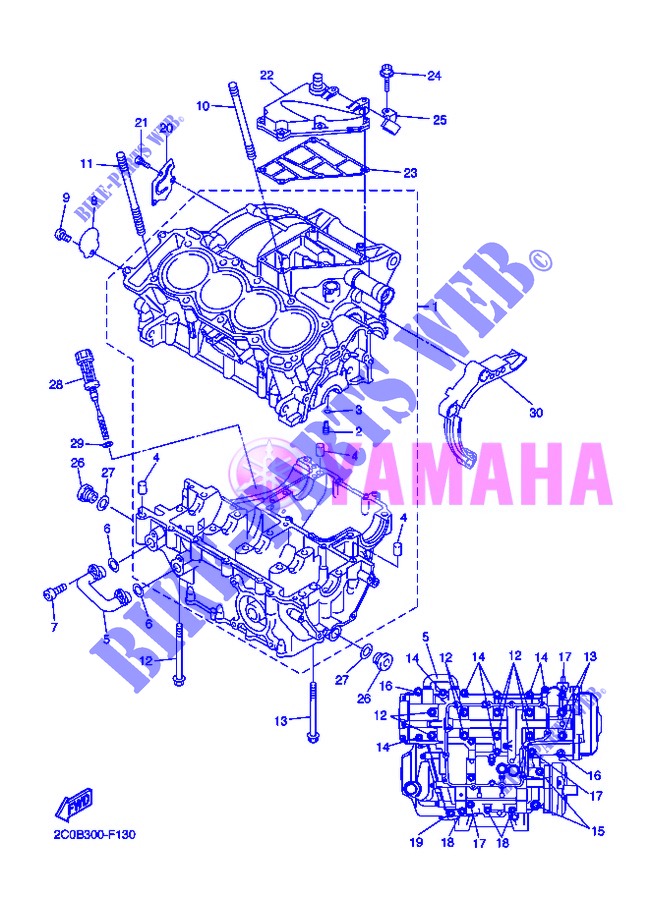 CRANKCASE для Yamaha R6 2013