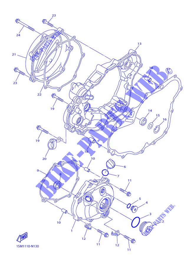 COVER   ENGINE 1 для Yamaha YZF 2015