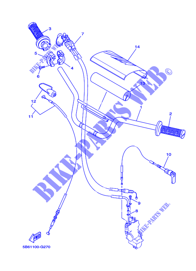 HANDLEBAR & CABLES для Yamaha TTR-E 2015