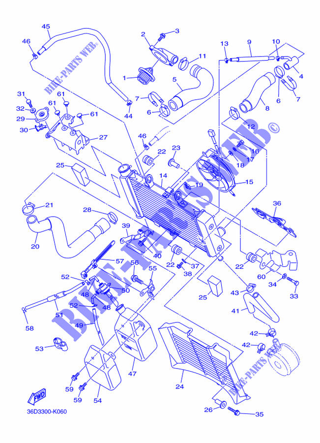 RADIATOR / HOSES для Yamaha XJ6 2014