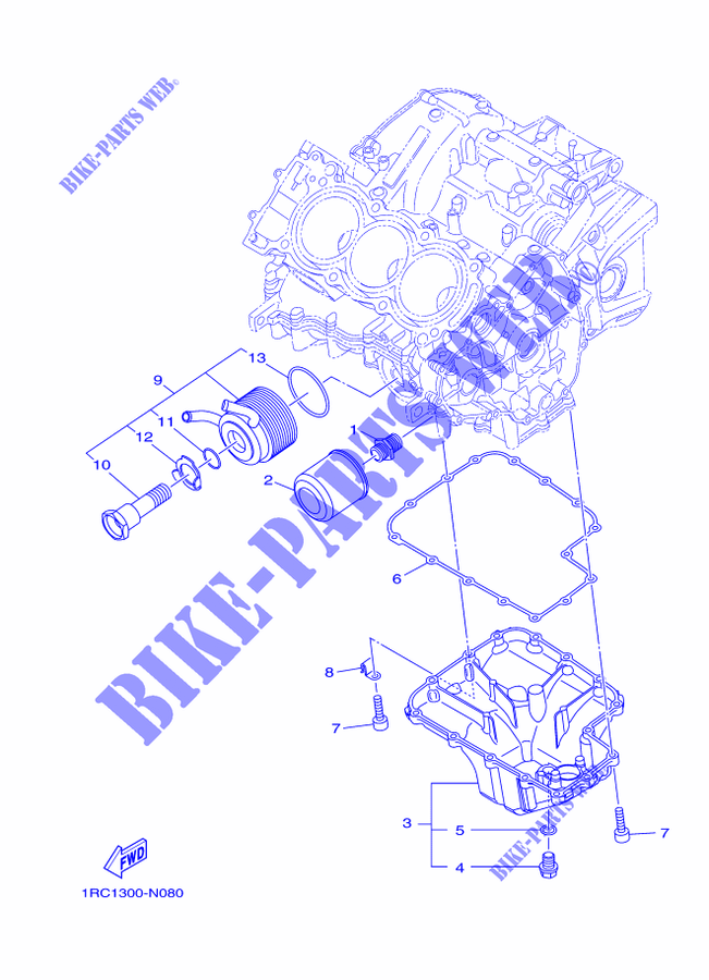OIL FILTER для Yamaha MT09 ABS RACE BLUE 2015