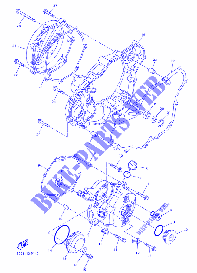 COVER   ENGINE 1 для Yamaha WRF 2016