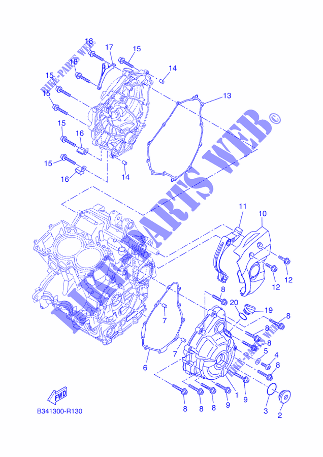 COVER   ENGINE 1 для Yamaha TRACER 2016