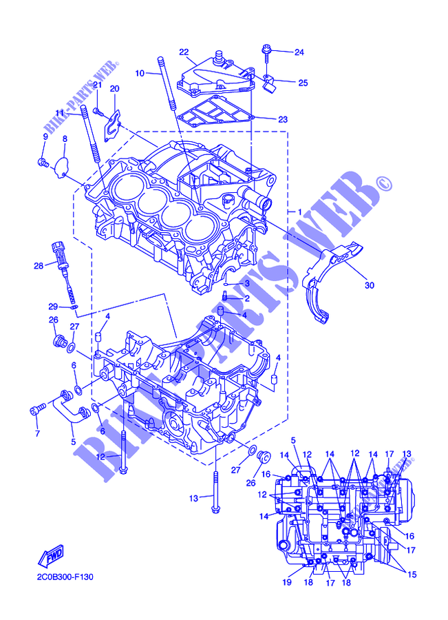 CRANKCASE для Yamaha YZF-R6 2014