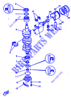 CRANKSHAFT / PISTON для Yamaha 90 1985