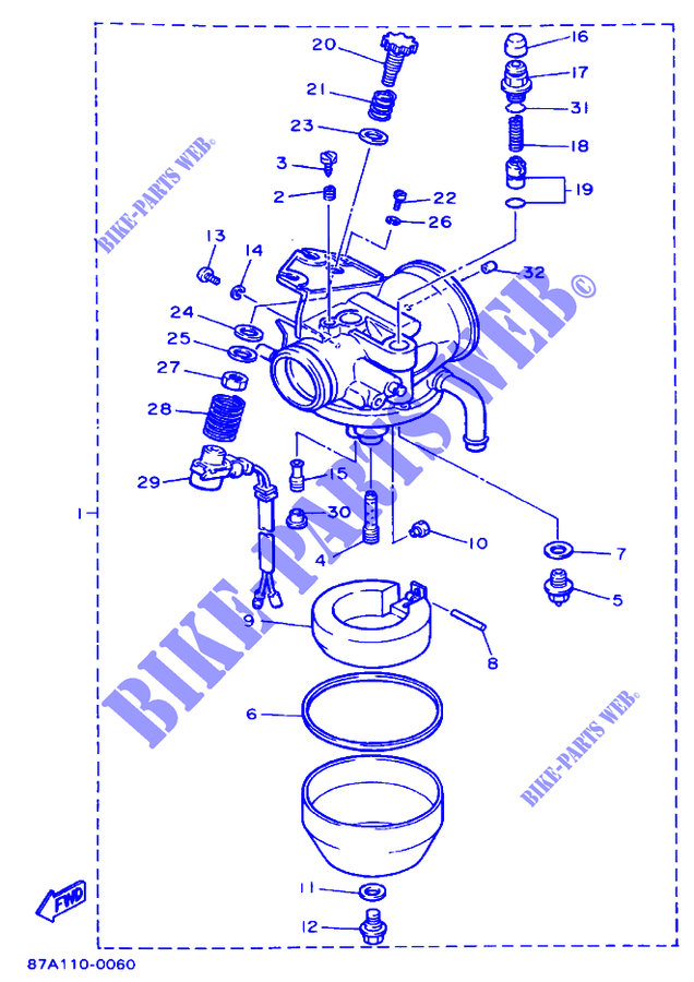 CARBURETOR для Yamaha SNOSPORT 1991