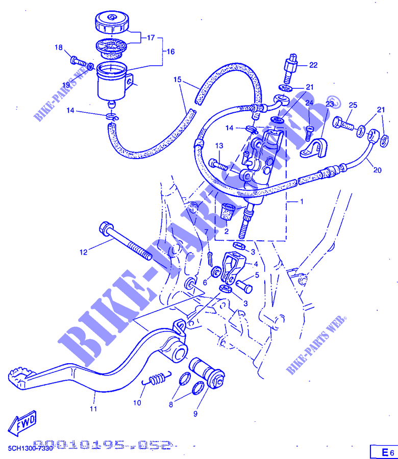 REAR BRAKE MASTER CYLINDER для Yamaha TTR 1997