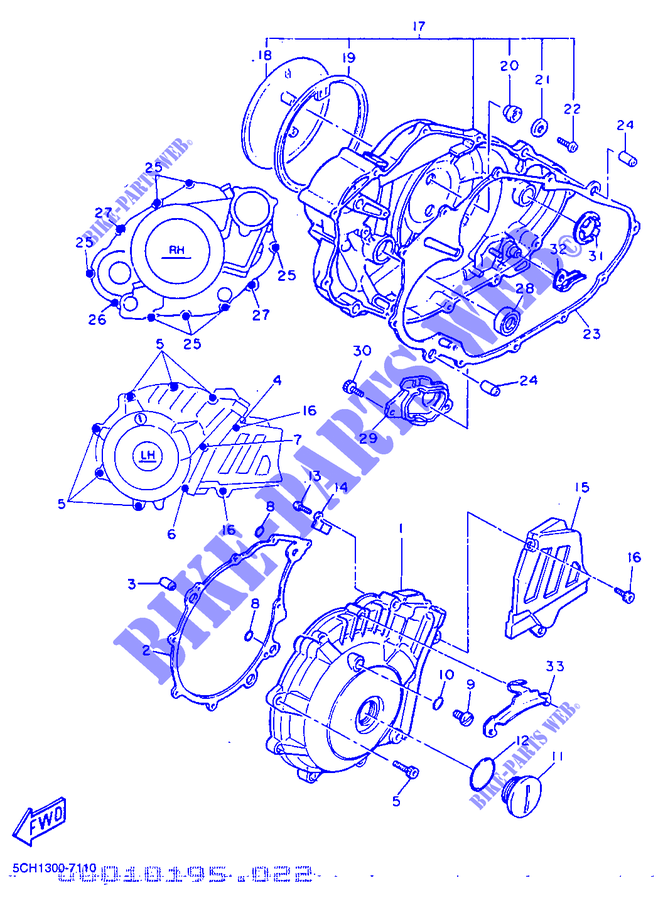 COVER   ENGINE 1 для Yamaha TTR 1997