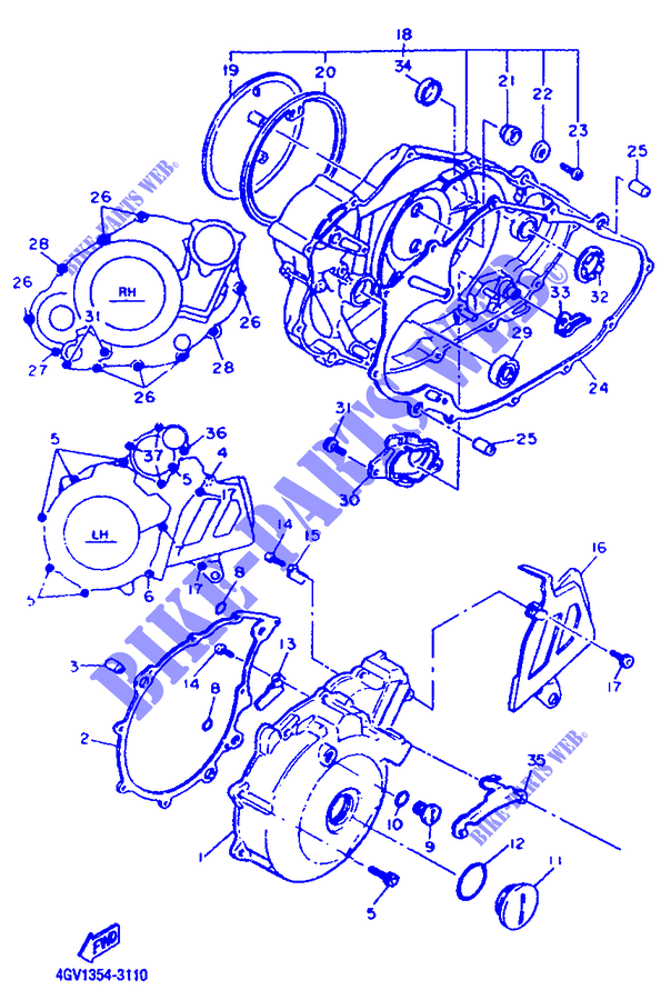 COVER   ENGINE 1 для Yamaha TT 1995