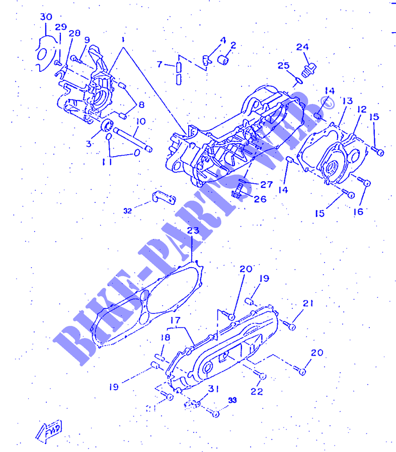 CRANKCASE для Yamaha BOOSTER 1997