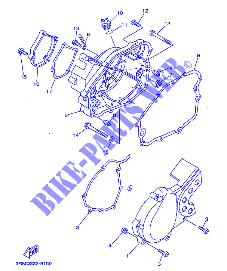 COVER   ENGINE 1 для Yamaha DTR 1999