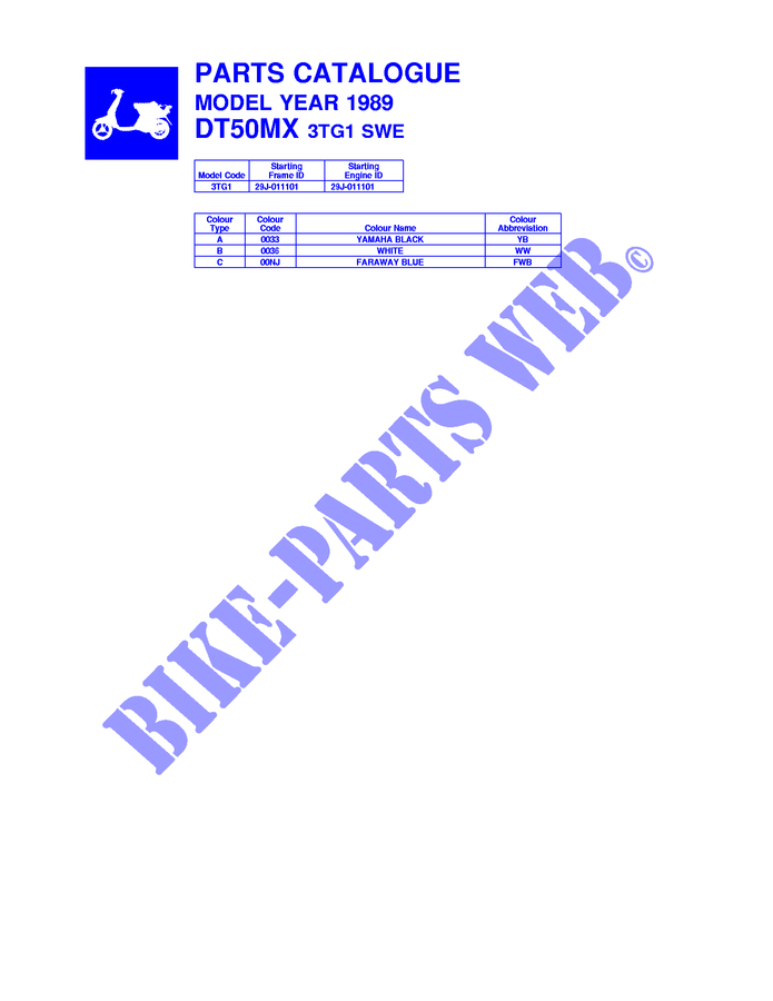 CATALOGUE для Yamaha DTMX 1989